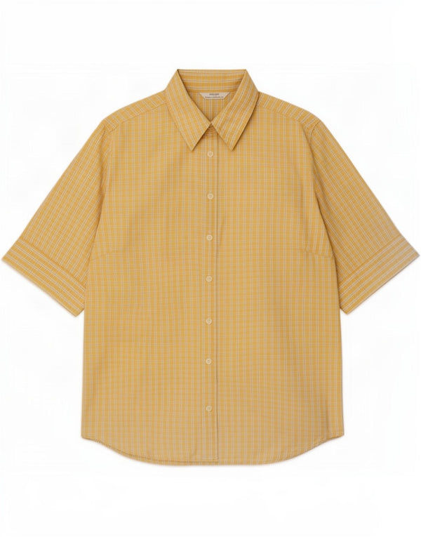 Marks & Spencer Dame St. Michael skjorte UK 12 Medium Yellow Check