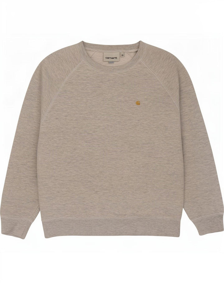 Carhartt Dame Oversized Sweatshirt Jumper UK 6 XS Grå Bomuld