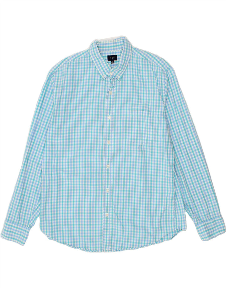 J. CREW Mens Shirt XL Blue Gingham Cotton Vintage J. Crew and Second-Hand J. Crew from Messina Hembry 