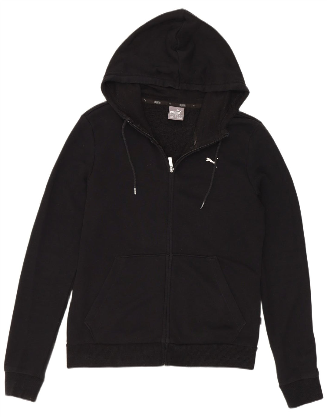 Puma Dame Hættetrøje Sweater UK 12 Medium Sort Bomuld