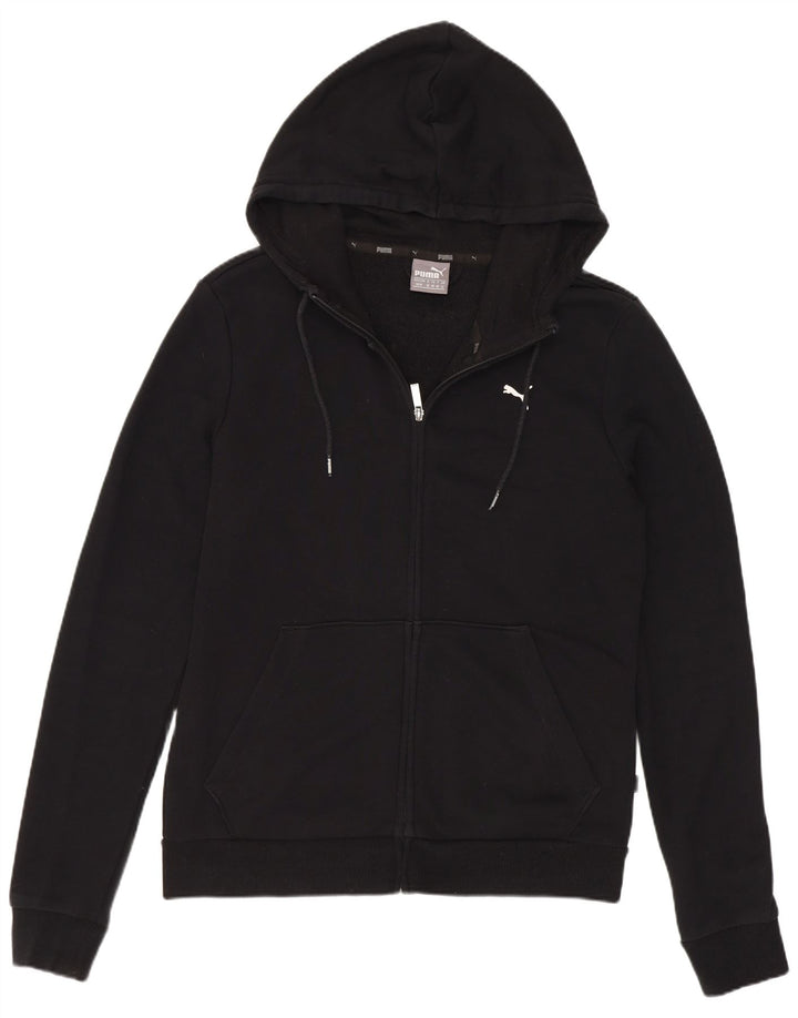 Puma Dame Hættetrøje Sweater UK 12 Medium Sort Bomuld