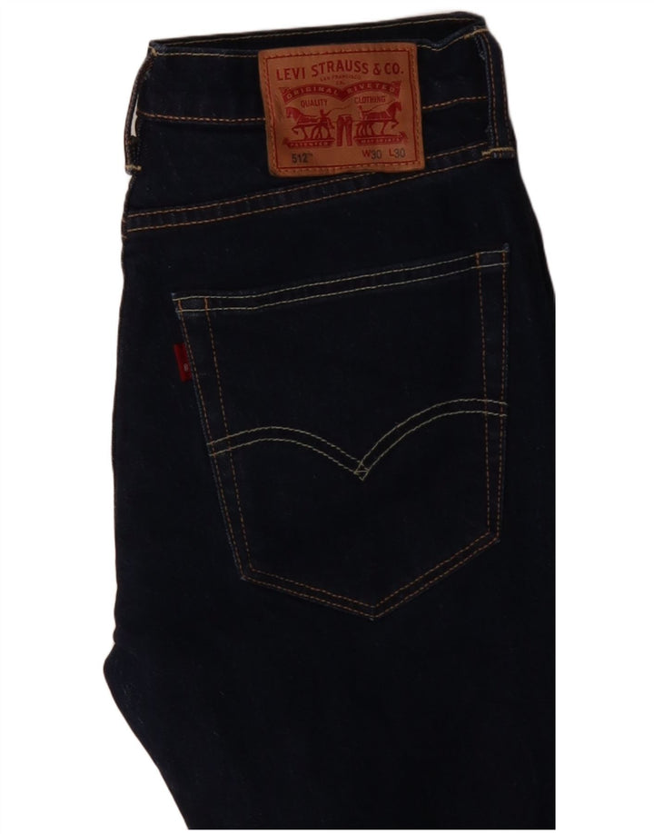 LEVI'S Herre 512 Slim Tapered Jeans W30 L27 Marineblå Bomuld