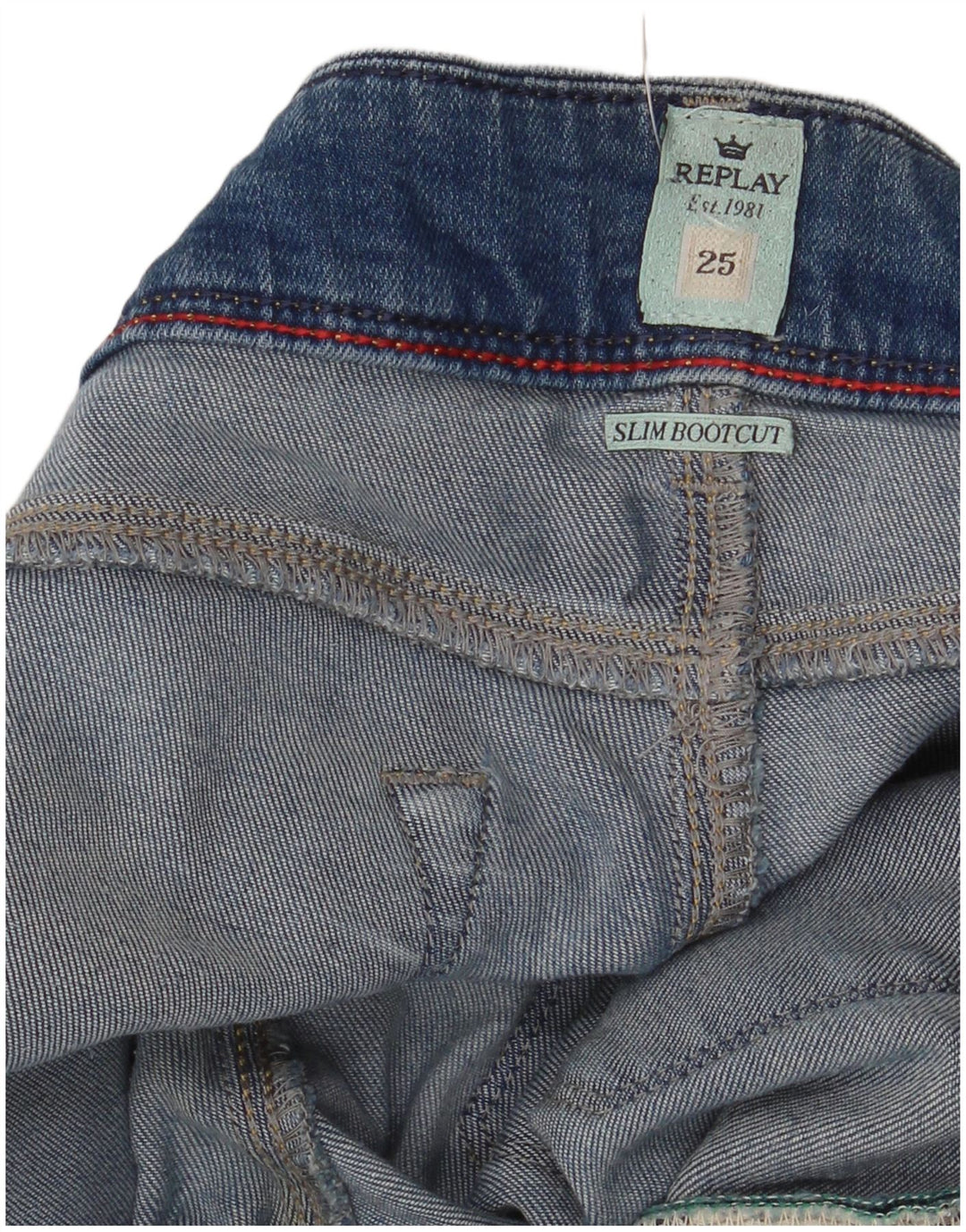 Replay Dame Slim Bootcut Jeans W25 L32 Blå