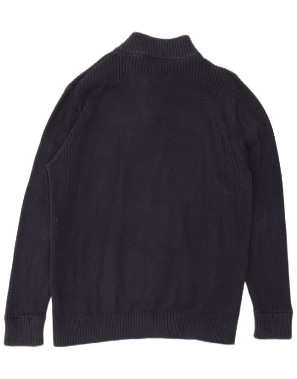 Crew tøj Herre lynlås-hals sweater XL marineblå bomuld