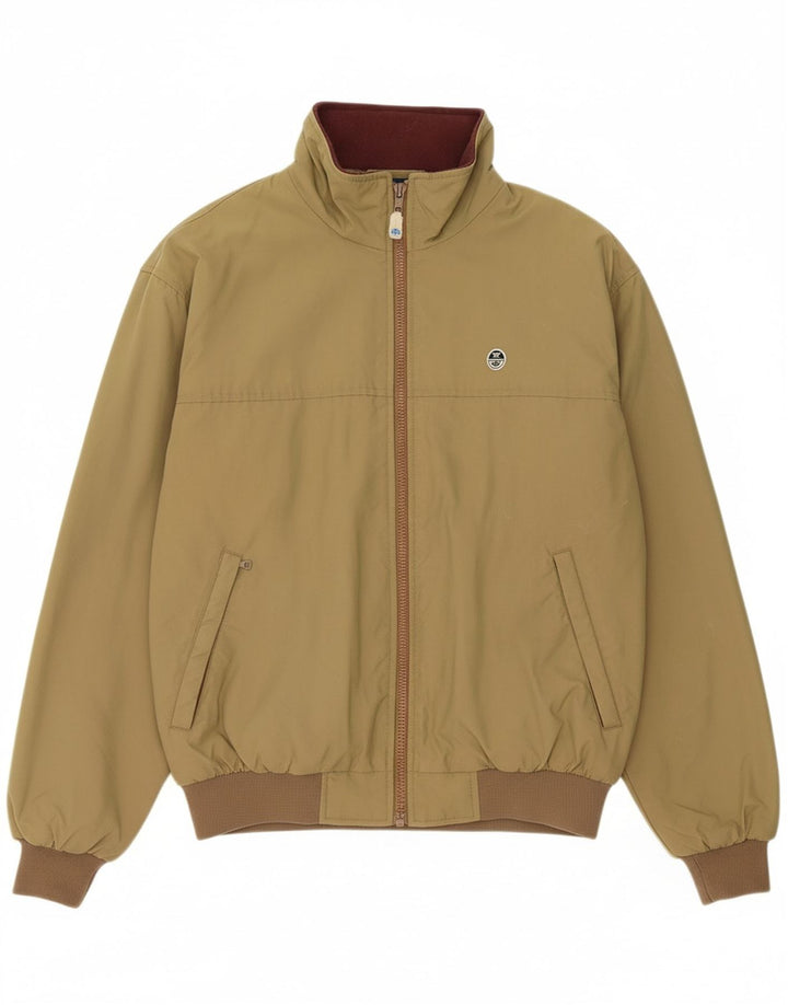 NORTH SAILS Mens Bomber Jacket UK 38 Medium Khaki Polyamide