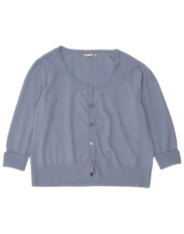Marks & Spencer Dame Cardigan Sweater UK 22 3XL Blue Cashmere