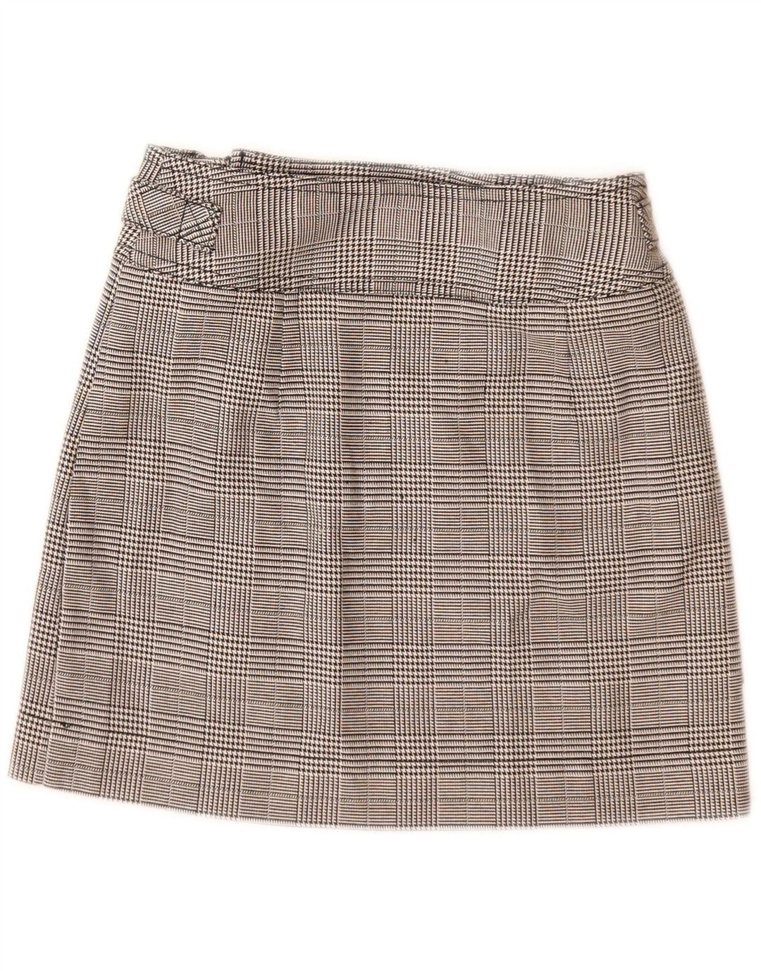 Topshop Dame Mini-nederdel UK 6 XS W24 Grå ternet polyester