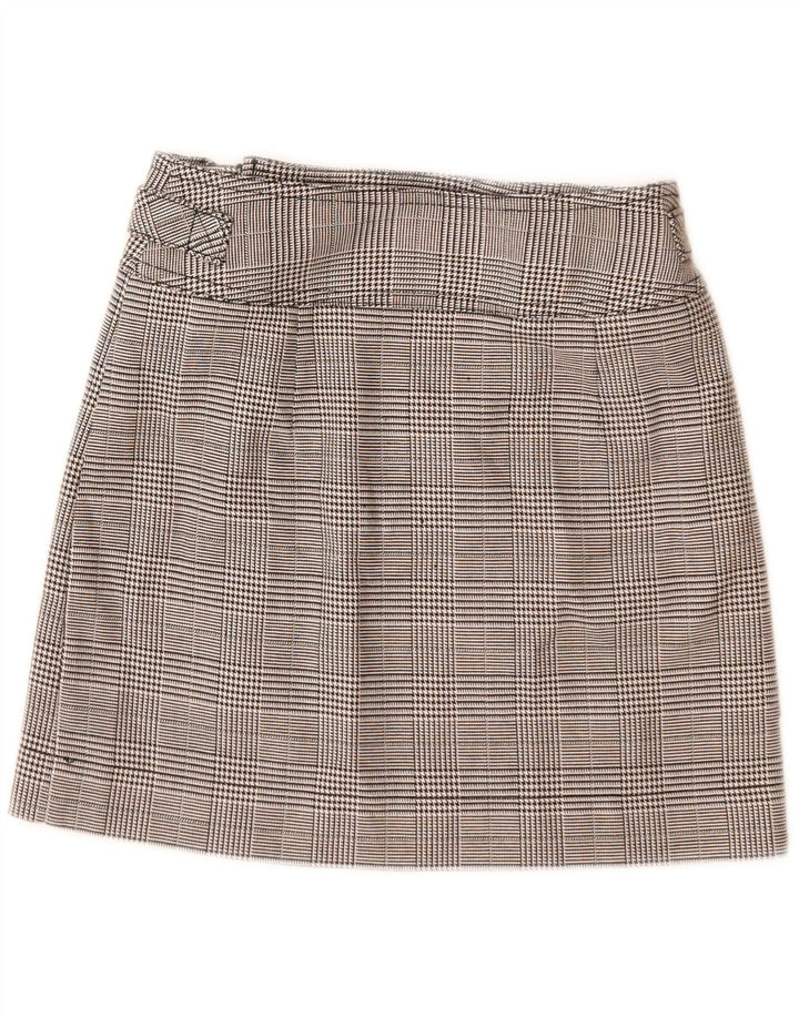 Topshop Dame Mini-nederdel UK 6 XS W24 Grå ternet polyester