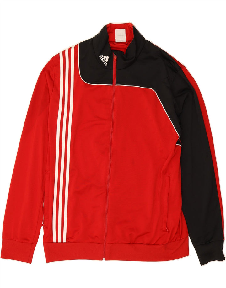 ADIDAS Mens Tracksuit Top Jacket Size 46/48 XL Red Colourblock Polyester Vintage Adidas and Second-Hand Adidas from Messina Hembry 