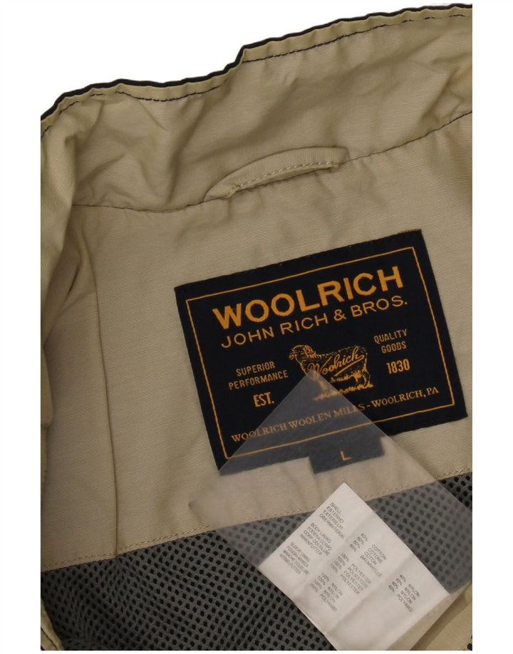 Woolrich Womens Utility Jacket UK 14 Large Navy Blue Cotton