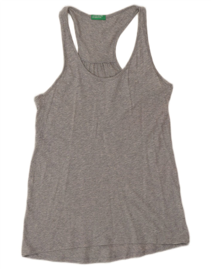 Benetton Damevest Top UK 12 Medium Grey Flecked