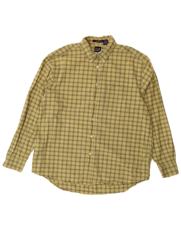 Gap Herre Loose Fit skjorte Medium gul ternet bomuld