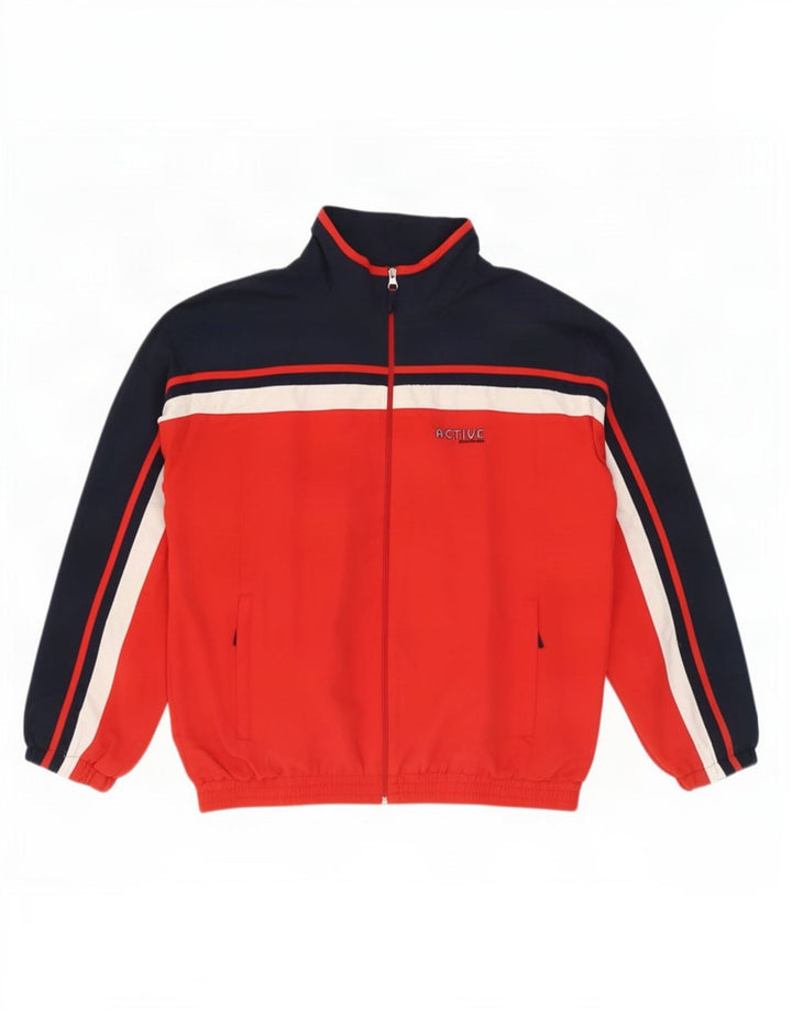 Shamp Herre træningsdragt Topjakke XL Rød Colourblock Polyester