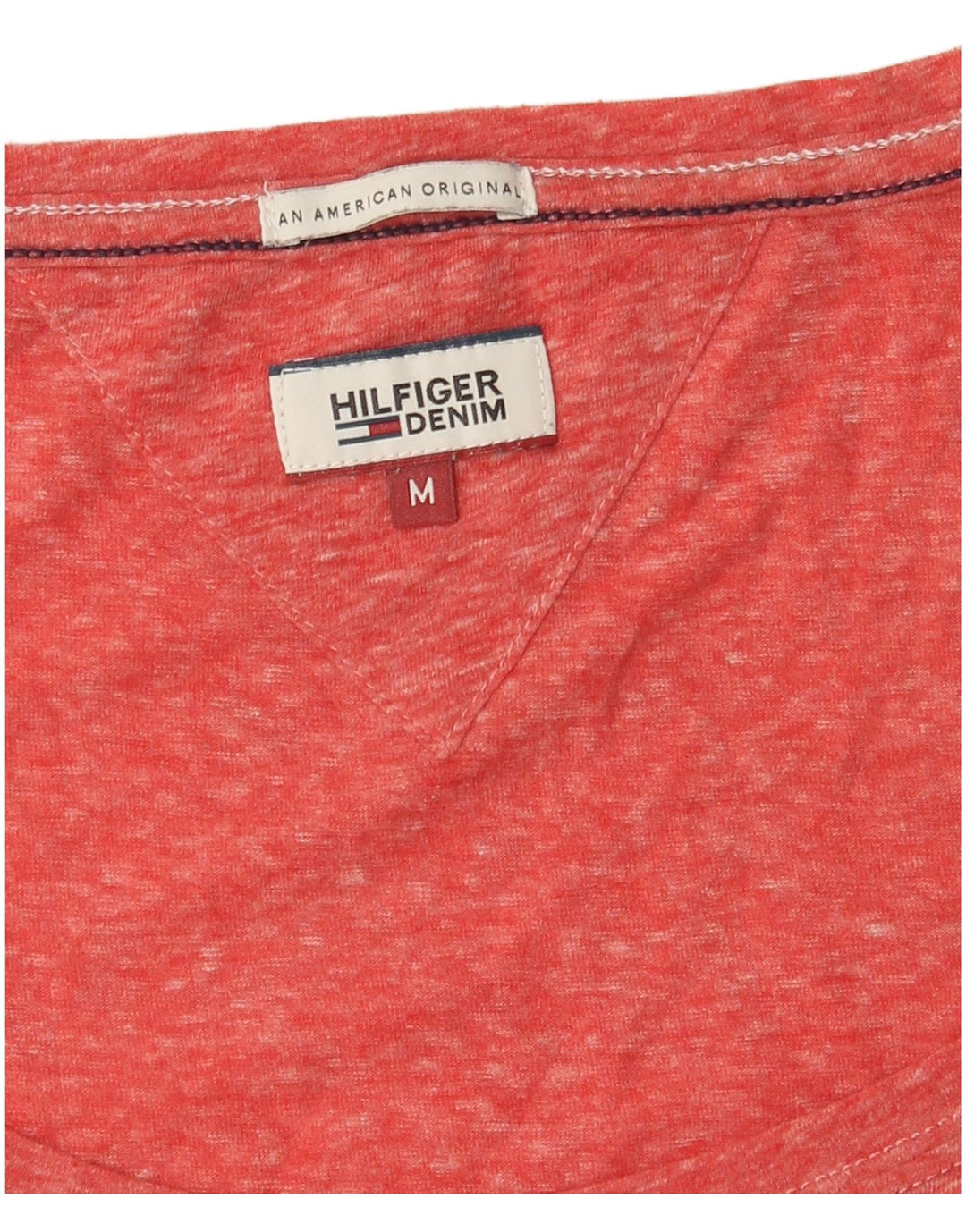Tommy Hilfiger Dame T-Shirt Top UK 14 Medium Rød Flecked