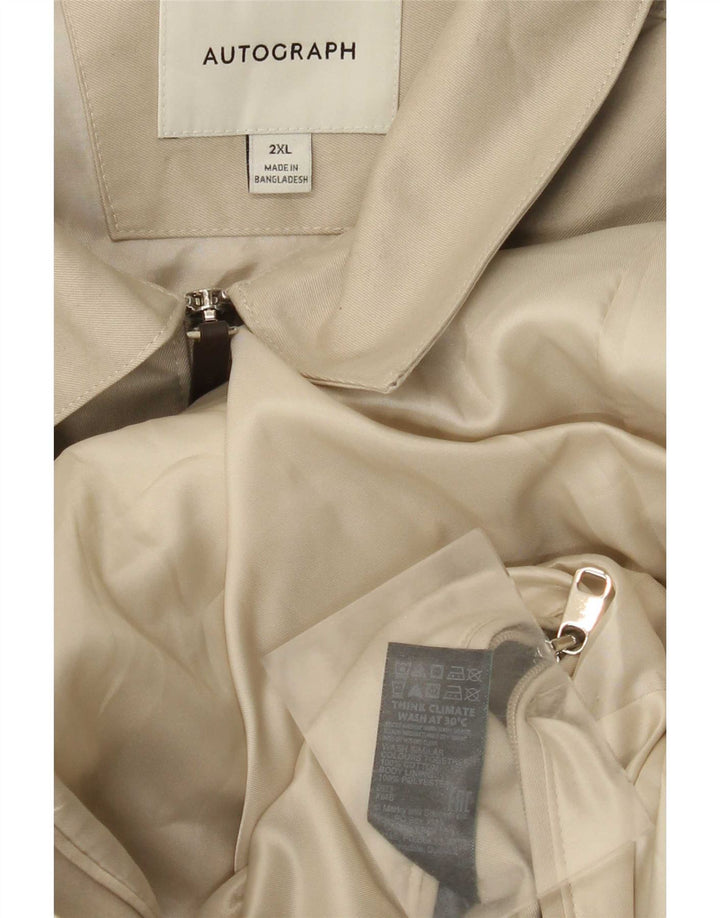 Marks & Spencer Herre Autograph Utility Jacket UK 44 2XL Beige Bomuld