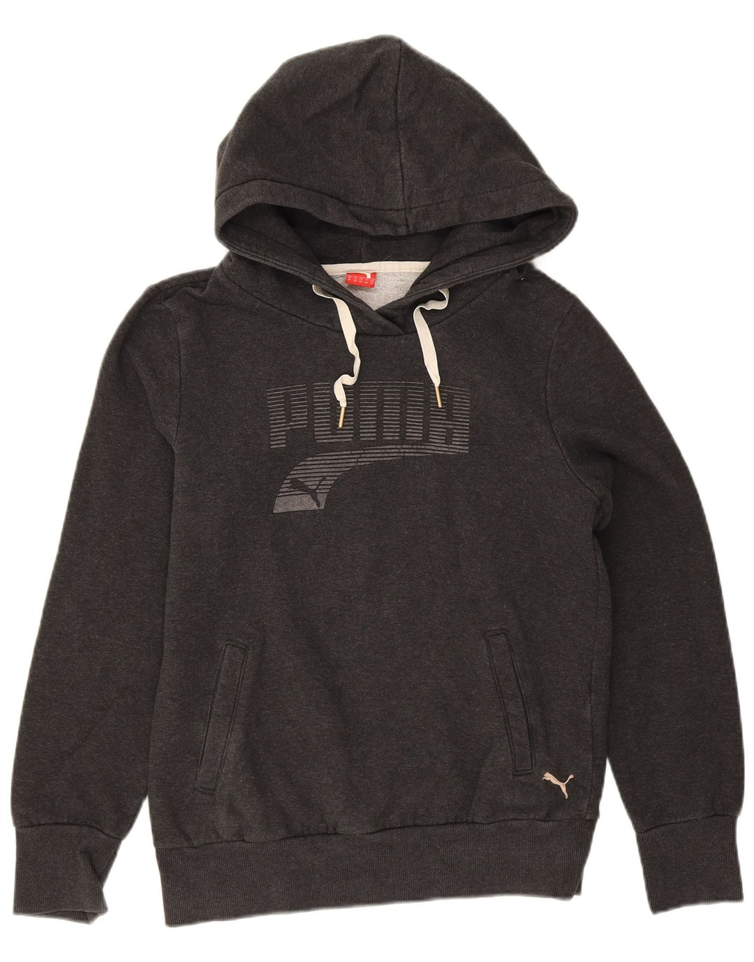 Puma Graphic Hoodie Jumper UK 12 Medium Sort