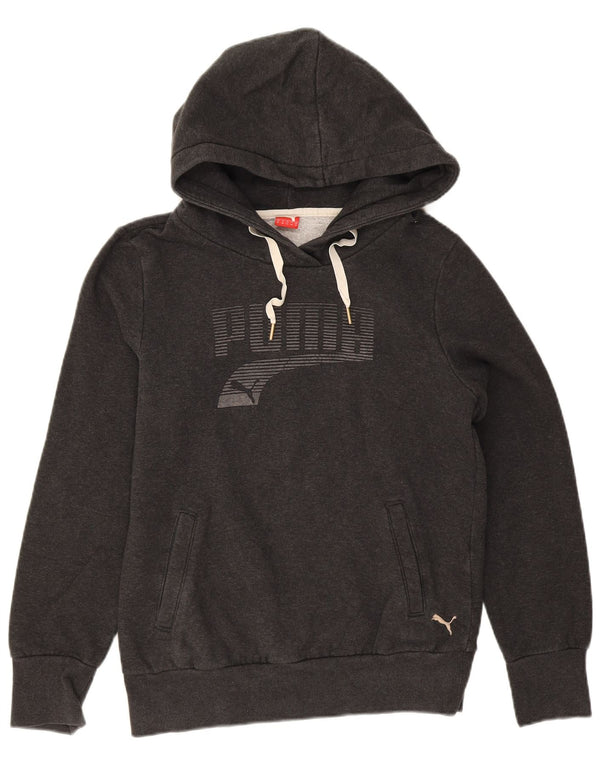 Puma Graphic Hoodie Jumper UK 12 Medium Sort