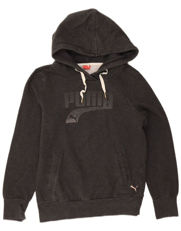 Puma Graphic Hoodie Jumper UK 12 Medium Sort