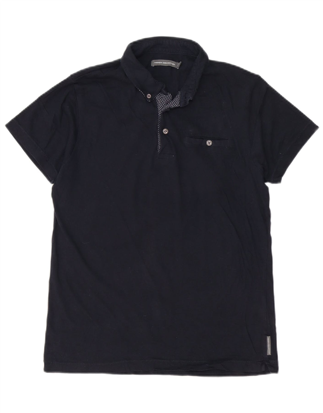 French Connection Herre poloshirt Medium marineblå bomuld
