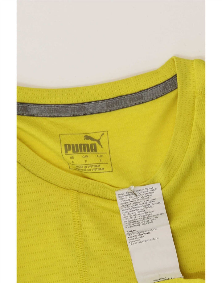 Puma Herre T-Shirt Top Lille Gul Polyester