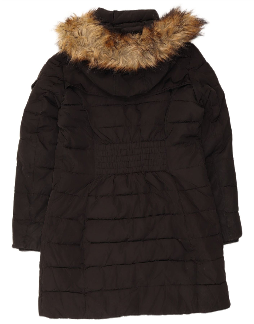 Michael Kors Dame Hætte Polstret Frakke UK 14 Medium Sort Polyester