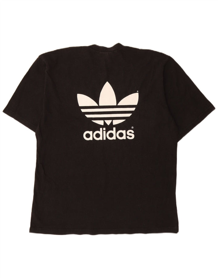 Adidas Grafisk T-shirt top til mænd, stor sort bomuld