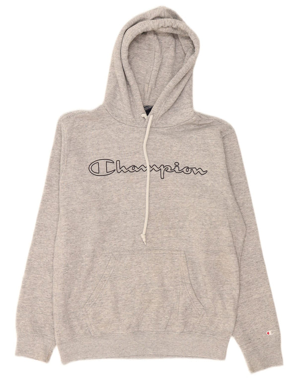 Champion Herre grafisk hættetrøje Jumper Medium Grey Flecked Bomuld