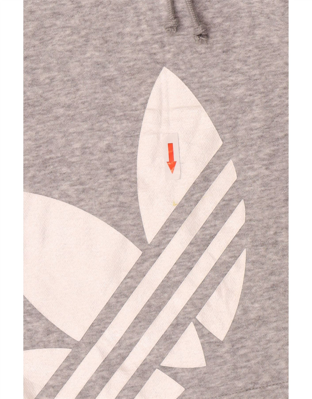 Adidas Dame Crop Graphic Oversized Hoodie Jumper UK 12 Medium Grey Bomuld