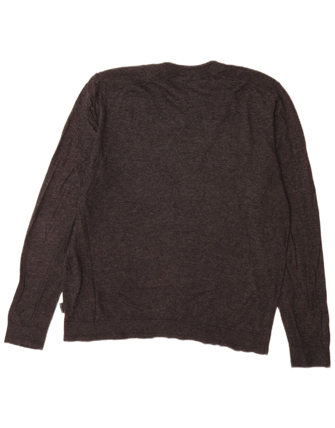 Ted Baker Herre V-hals sweater Størrelse 5 XL Grå Uld