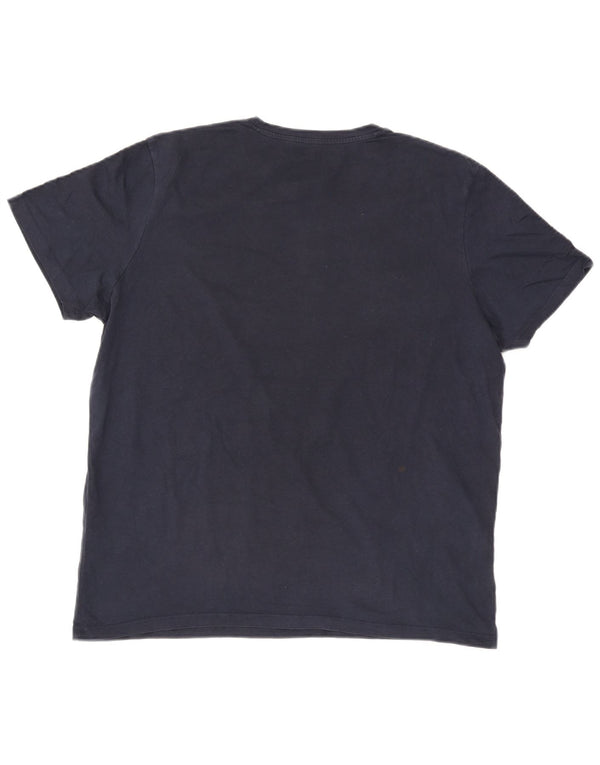 Jack & Jones herre T-shirt top XL marineblå bomuld