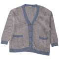 Zara Dame oversized cardigan sweater UK 14 Medium Blue Geometrisk Bomuld