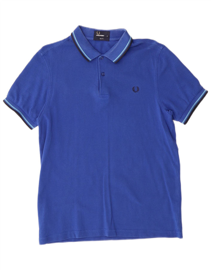 Fred Perry Herre Slim Fit Polo Shirt Medium Blue Bomuld