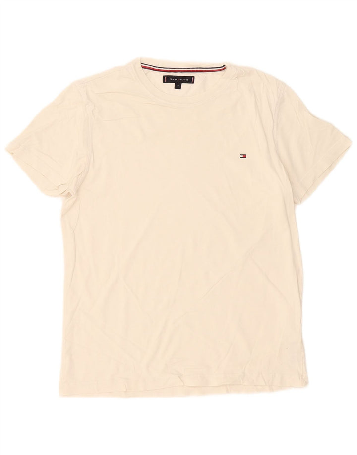 Tommy Hilfiger Herre T-Shirt Top Medium Hvid Bomuld