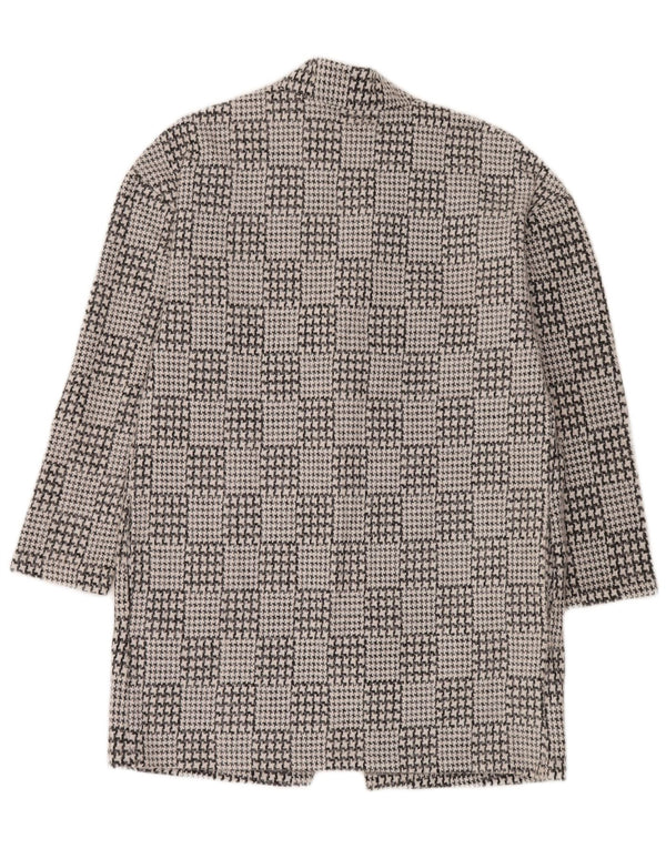 Marks & Spencer Dame åben overfrakke UK 14 Large Black Houndstooth