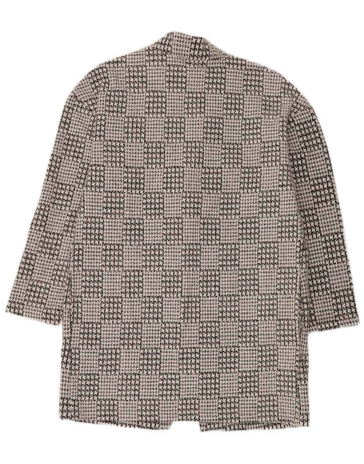 Marks & Spencer Dame åben overfrakke UK 14 Large Black Houndstooth