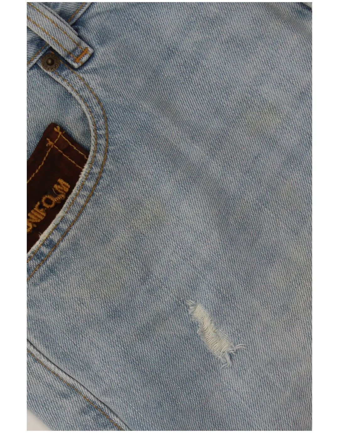 Uniform Herre Distressed Denim Shorts W30 Medium Blue Cotton