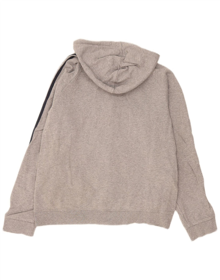 Adidas hættetrøje med lynlås til mænd Medium Grey Flecked Bomuld