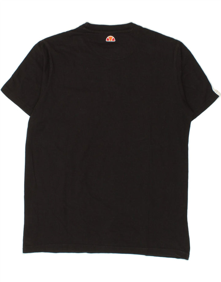 ELLESSE Mens Graphic T-Shirt Top Medium Black Cotton Vintage Ellesse and Second-Hand Ellesse from Messina Hembry 