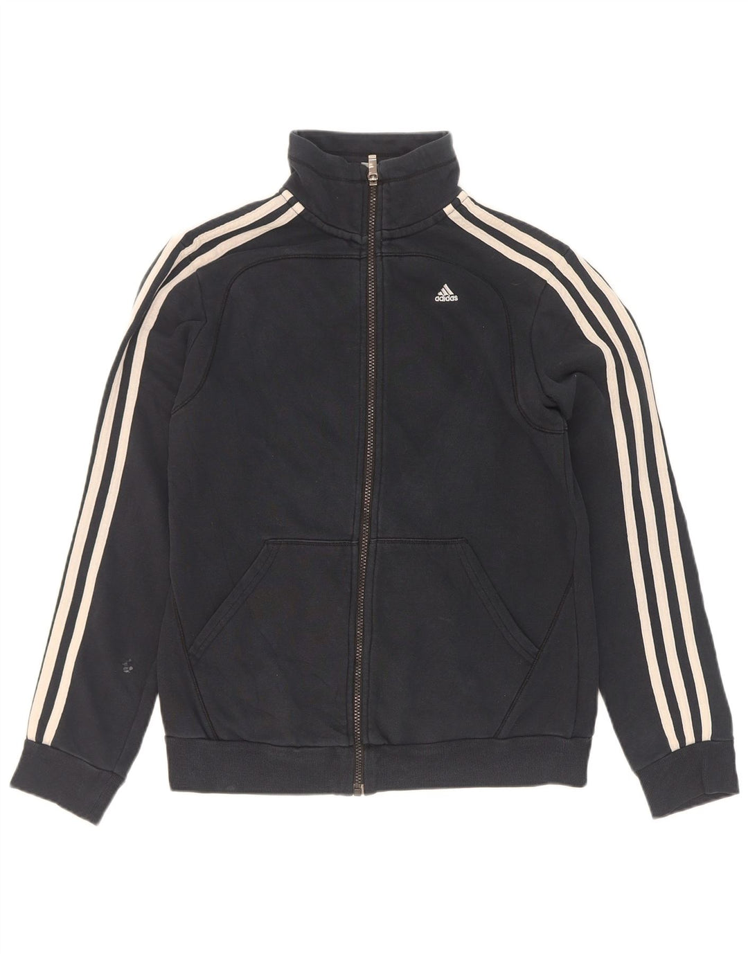 Adidas træningsdragt topjakke til kvinder UK 8/10 Lille sort bomuld
