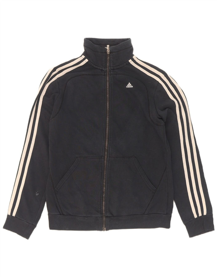 Adidas træningsdragt topjakke til kvinder UK 8/10 Lille sort bomuld