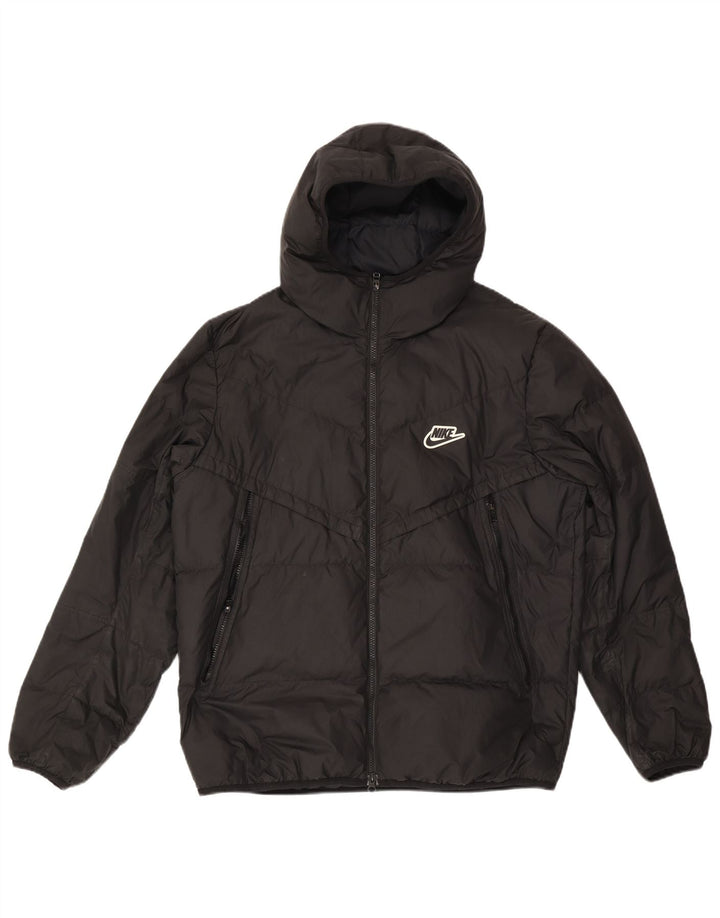 Nike Polstret hættejakke til mænd UK 40 Stor sort polyester