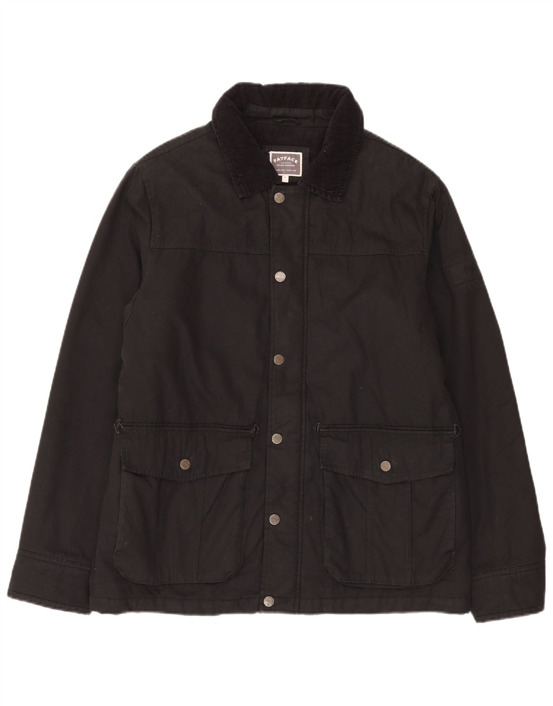 Fat Face Herre vokset bomuldsjakke UK 40 Large Black