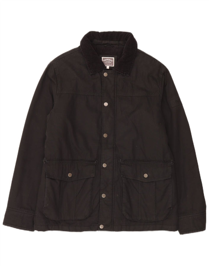 Fat Face Herre vokset bomuldsjakke UK 40 Large Black