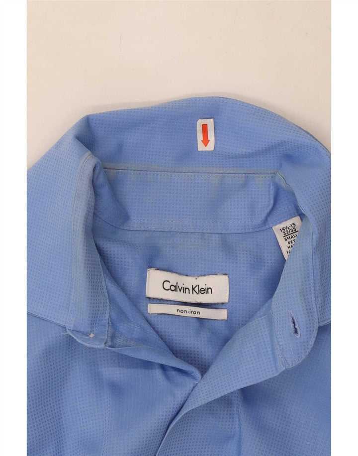 Calvin Klein Herreskjorte Str. 14 1/2 15 Lille Blå Bomuld