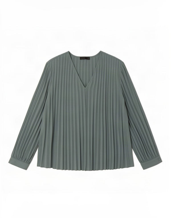 Marks & Spencer Dame Autograph Langærmet Bluse Top UK 16 Large Blue