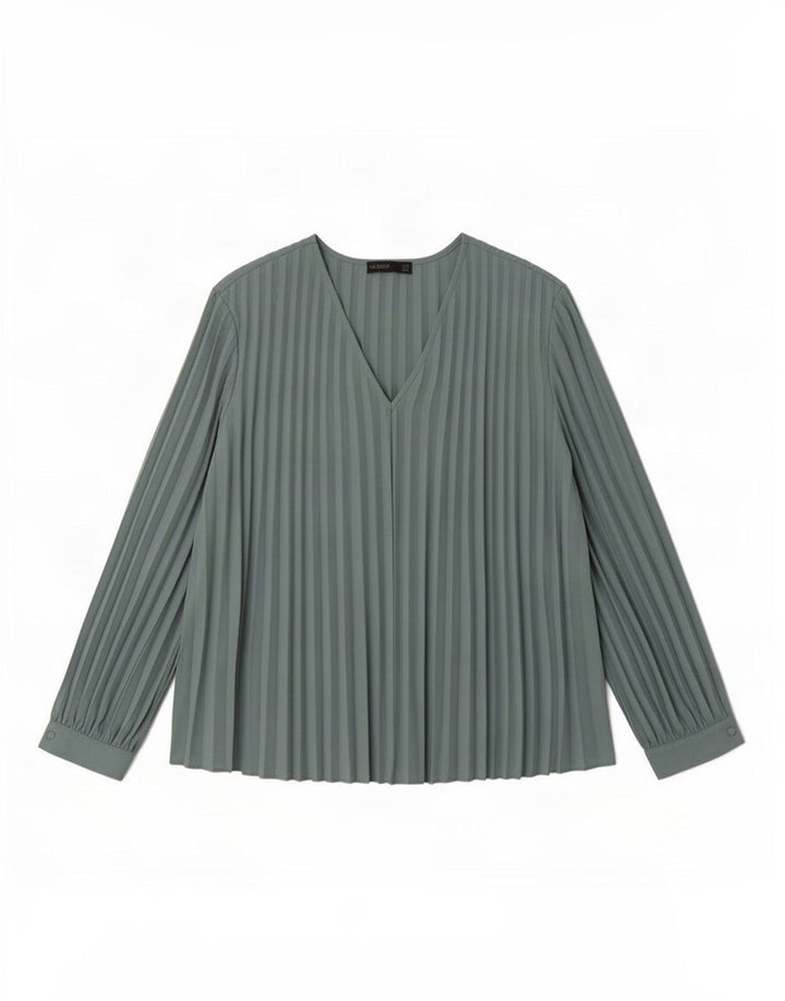 Marks & Spencer Dame Autograph Langærmet Bluse Top UK 16 Large Blue