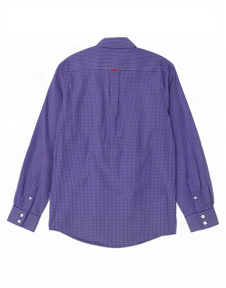 Crew Clothing Herre Classic Fit skjorte Medium Blue Ternet Bomuld
