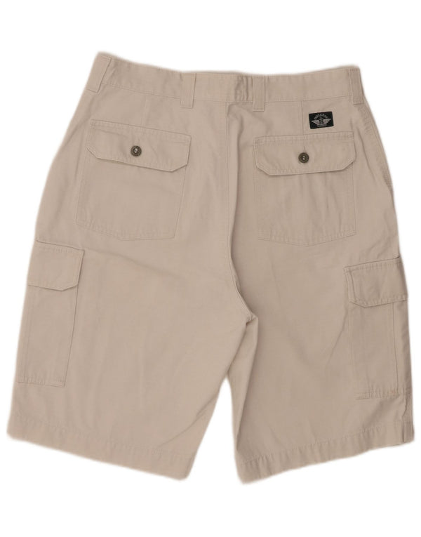 Dockers Womens Cargo Shorts W33 Medium Off White Cotton