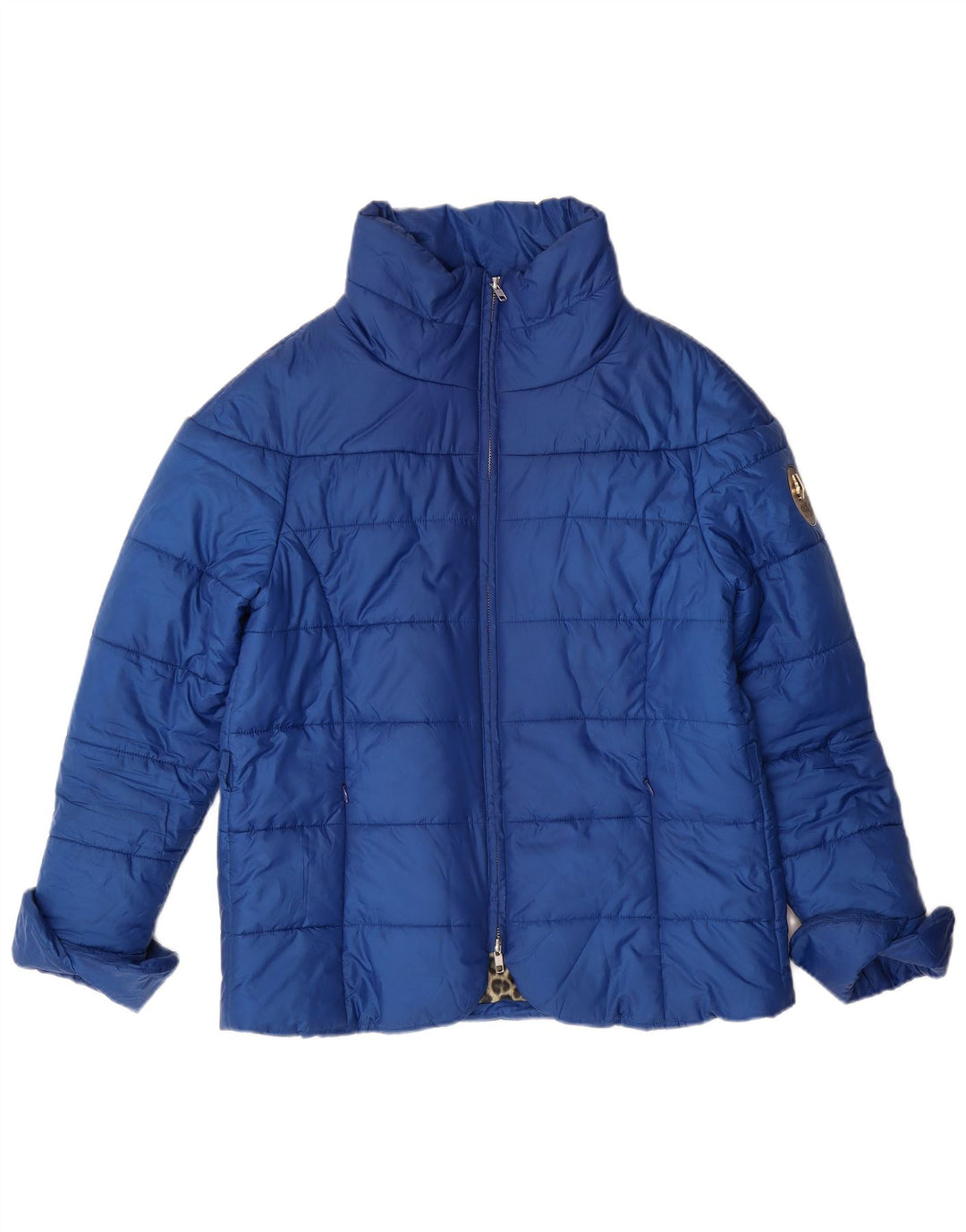 CAVALLI Polstret Damejakke IT 46 Stor Blå Polyester