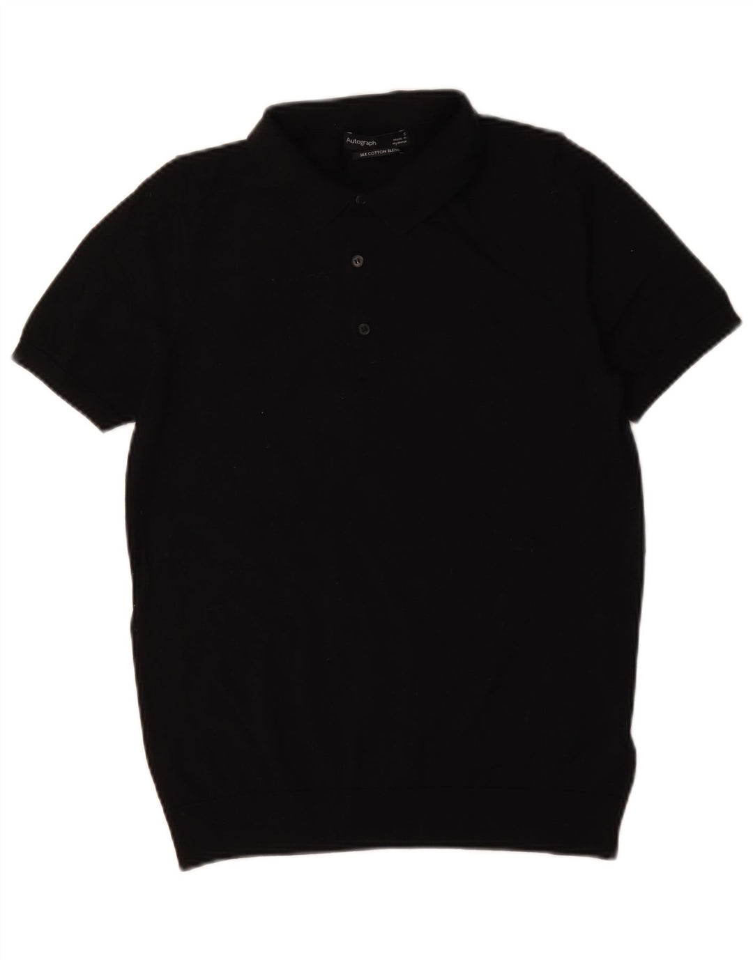 Marks & Spencer Herre Autograph Polo Shirt Lille sort bomuld